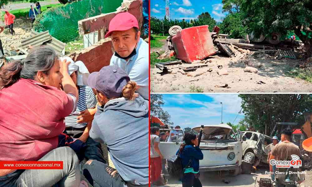 Otro tráiler sin frenos deja dos muertos y varios heridos en Yautepec, Morelos