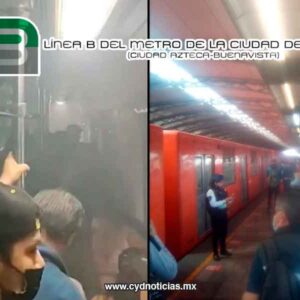 Desalojan L-B del metro CDMX por cortocircuito, pasajeros temieron por incendio