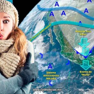 Inició ya la temporada de frentes fríos, se prevén 51 durante 2022-2023