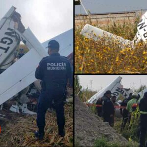 Mueren 3 personas por desplome de avioneta en Otzolotepec, Edomex