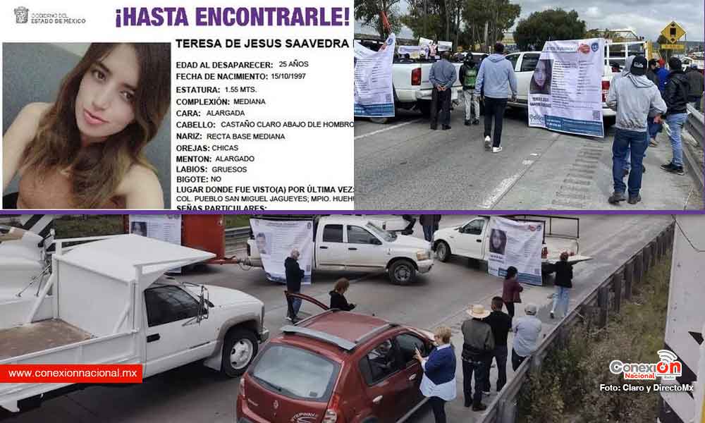 Detenida la autopista México-Querétaro por manifestantes que exigen localización de una mujer