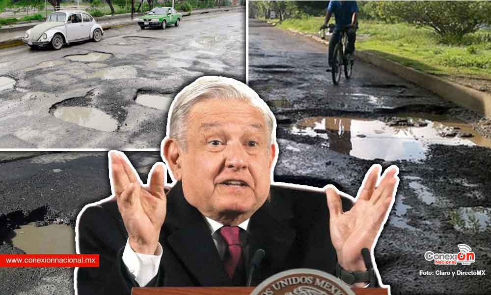 AMLO se desmarca de los baches, ese es trabajo de gobiernos municipales y estatales
