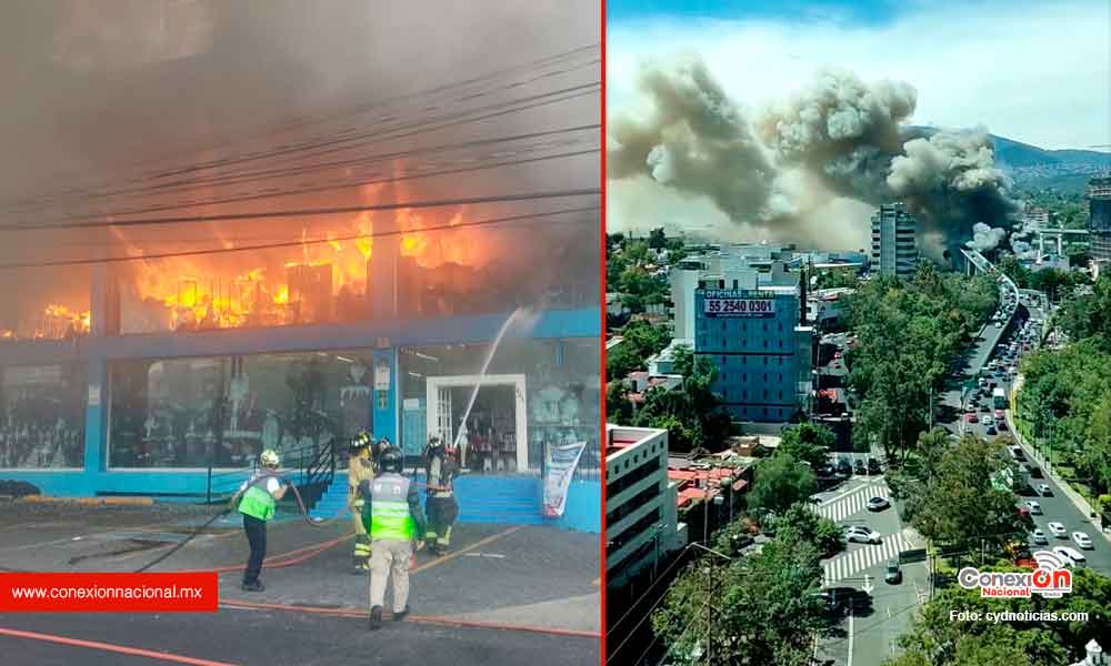 Arde la tienda Galerías el Triunfo