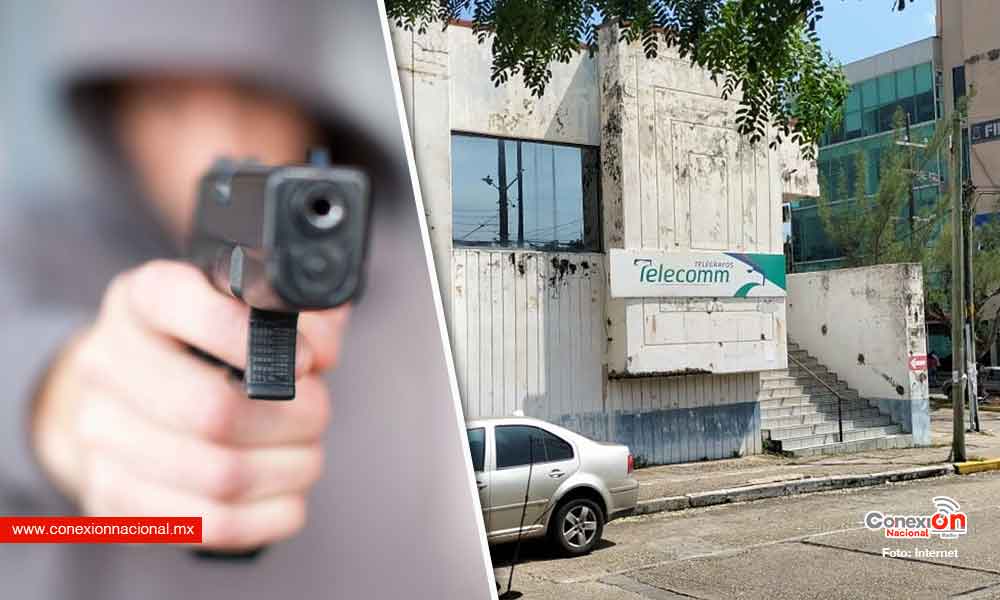 Solitario delincuente asaltó Telecomm en Coatzacoalcos