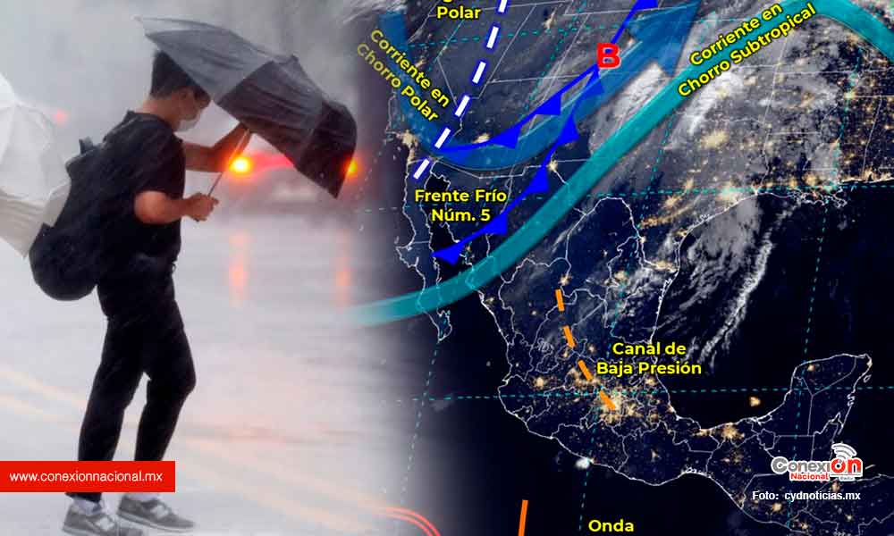 Lunes lluvioso en centro y sur del país, frío en estados del norte