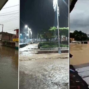 Cárdenas en Tabasco y Pichucalco Chiapas inundados