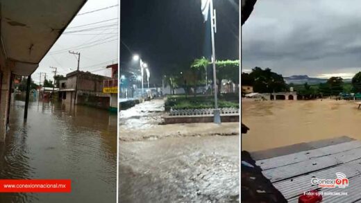 Cárdenas en Tabasco y Pichucalco Chiapas inundados