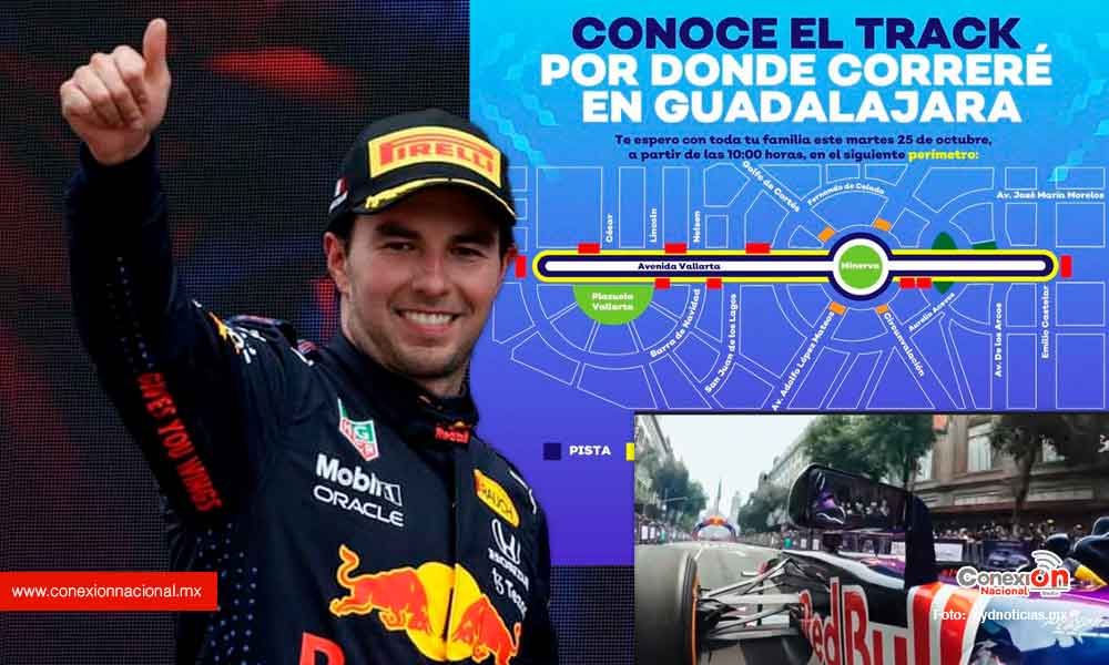Checo Pérez correrá este martes en calles de Guadalajara