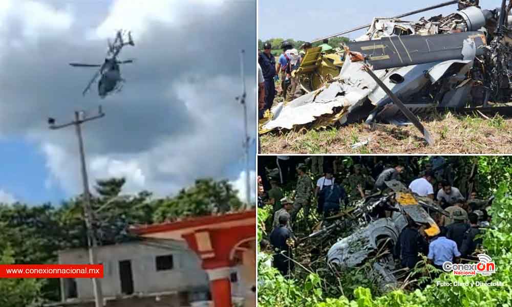 3 marinos muertos 2 heridos en el desplome de helicóptero en Tabasco