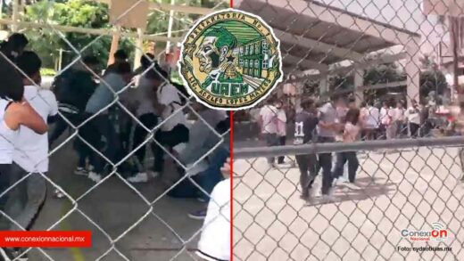 Estudiantes de prepa de Cuernavaca se tunden a golpes