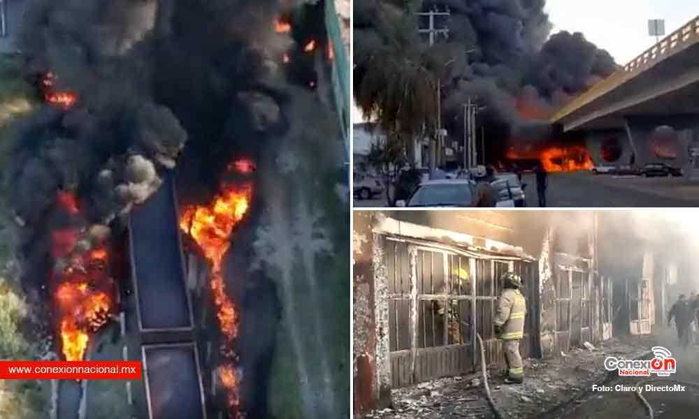 Una pipa de Pemex le quiso ganar al tren