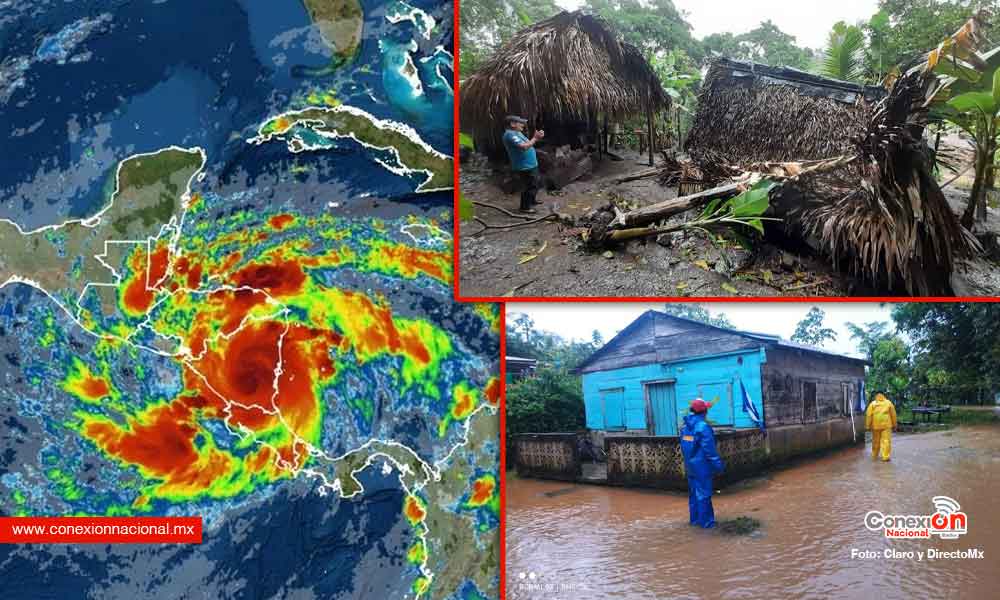 Julia ya es huracán categoría 1 impactó Nicaragua y emergerá como tormenta en el pacifico