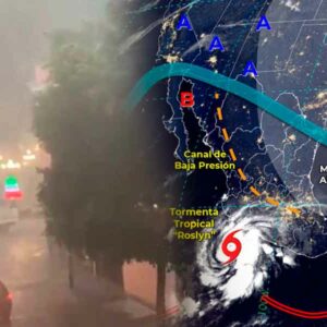 Lluvias en el sur y occidente del país por la tormenta tropical “Roslyn”