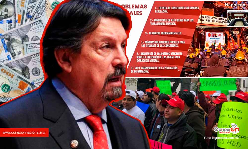 Napoleón Gómez Urrutia quiere cambiar la ley minera, pero se niega a cumplir la ley y devolver 55 mdd a los mineros