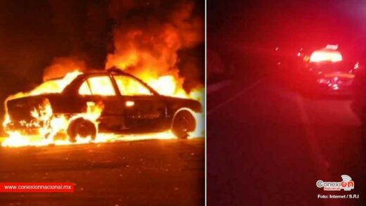Se registra incendio de automóvil en Huajuapan
