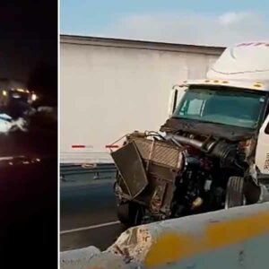 ¿Y la Guardia Nacional? Tráiler con doble caja choca en la autopista Puebla-Orizaba