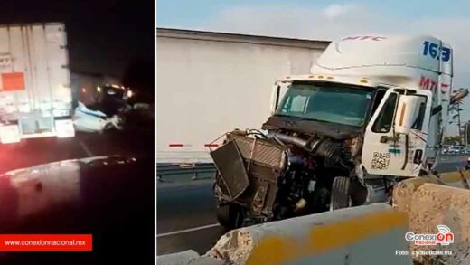 ¿Y la Guardia Nacional? Tráiler con doble caja choca en la autopista Puebla-Orizaba