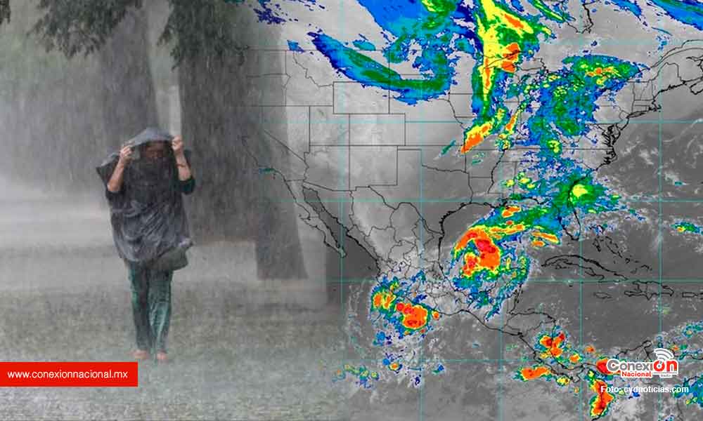 Seguirán las fuertes lluvias sobre oriente, sur, sureste y península de Yucatán.