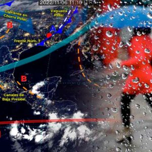 Lluvias fuertes en el sureste, frío en zonas altas, cielos despejados en el resto del país