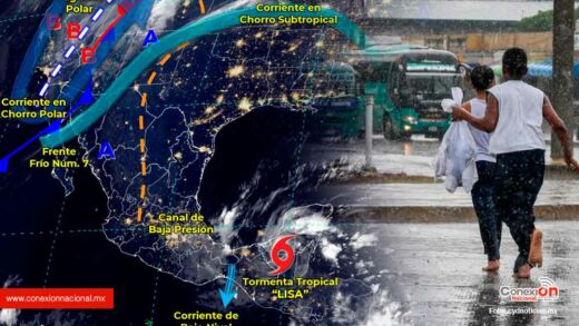 Jueves lluvioso para entidades del sur, sureste y Península de Yucatán