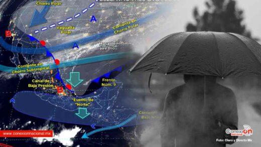 El frente no. 9 origina lluvias fuertes en Puebla, Veracruz, Tabasco y Chiapas