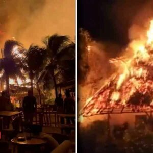 Incendio en Holbox devora dos hoteles
