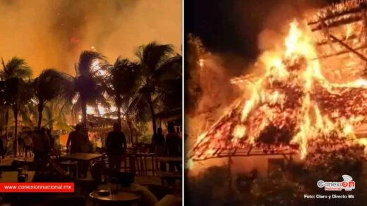 Incendio en Holbox devora dos hoteles