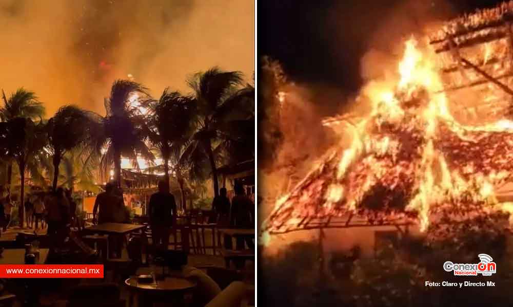 Incendio en Holbox devora dos hoteles