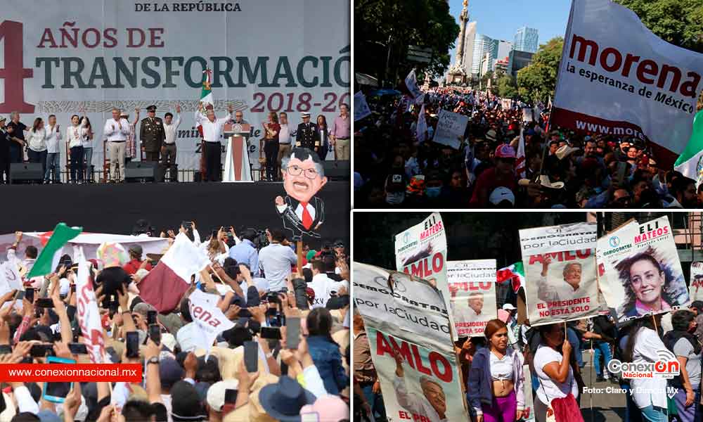 Cientos de miles marchan con AMLO en la CDMX
