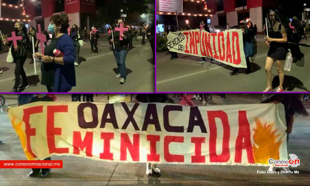 Con marcha fúnebre, mujeres condenan 715 feminicidios en Oaxaca