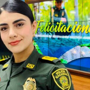 Patrullera de Medellín lucha contra los delincuentes y asombra por su belleza