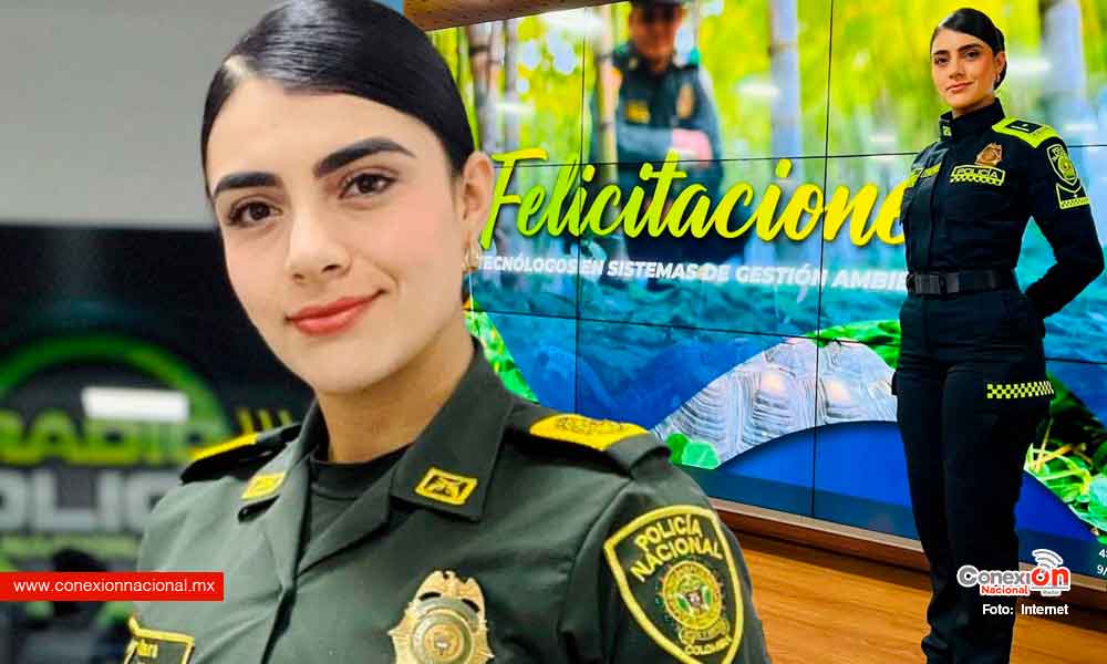 Patrullera de Medellín lucha contra los delincuentes y asombra por su belleza