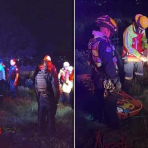 Robaron un auto y al escapar cayeron a un barranco