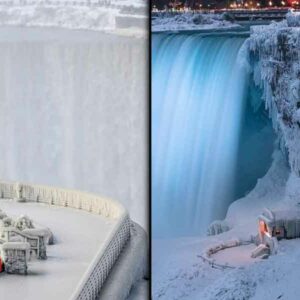 Se congelaron las cataratas del Niágara; la tormenta Elliot ha sido devastadora