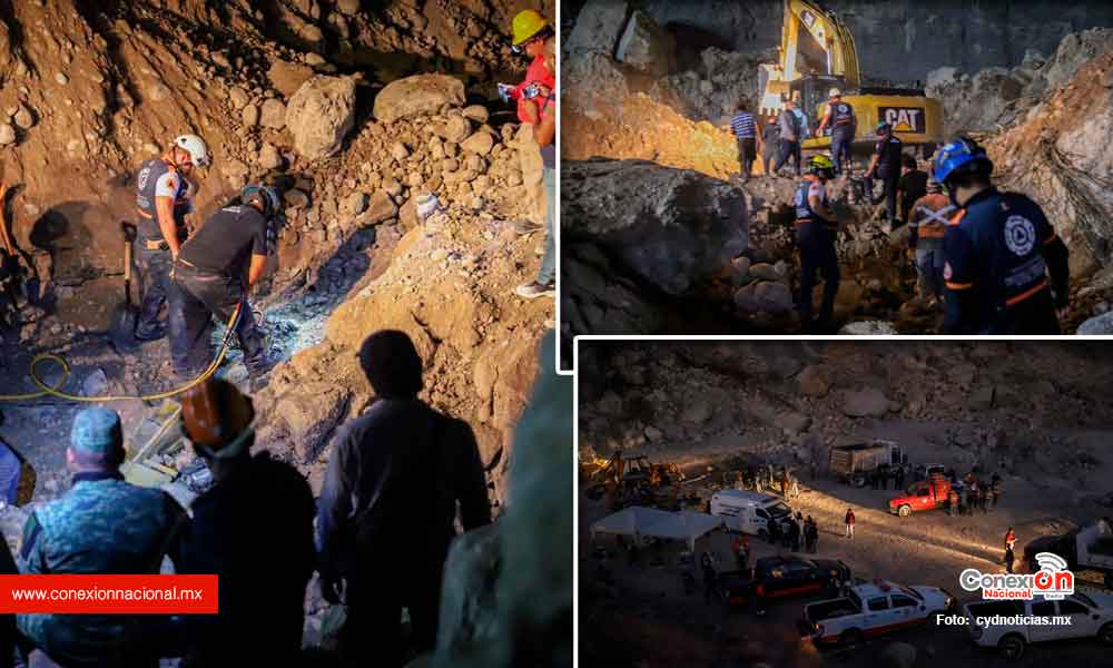 Derrumbe de mina de arena en Amacuzac, Morelos