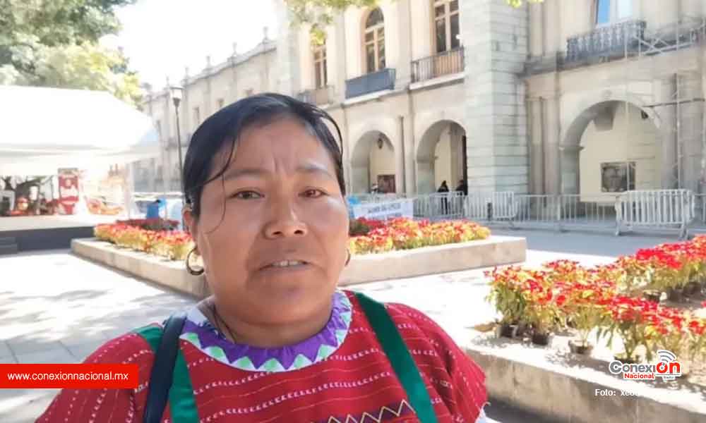 Desplazadas triquis se instalan en plantón