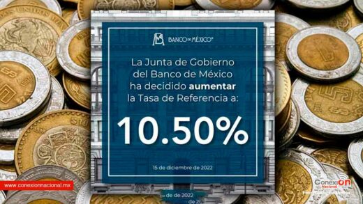 Banxico sube a 10.5% la tasa de interés
