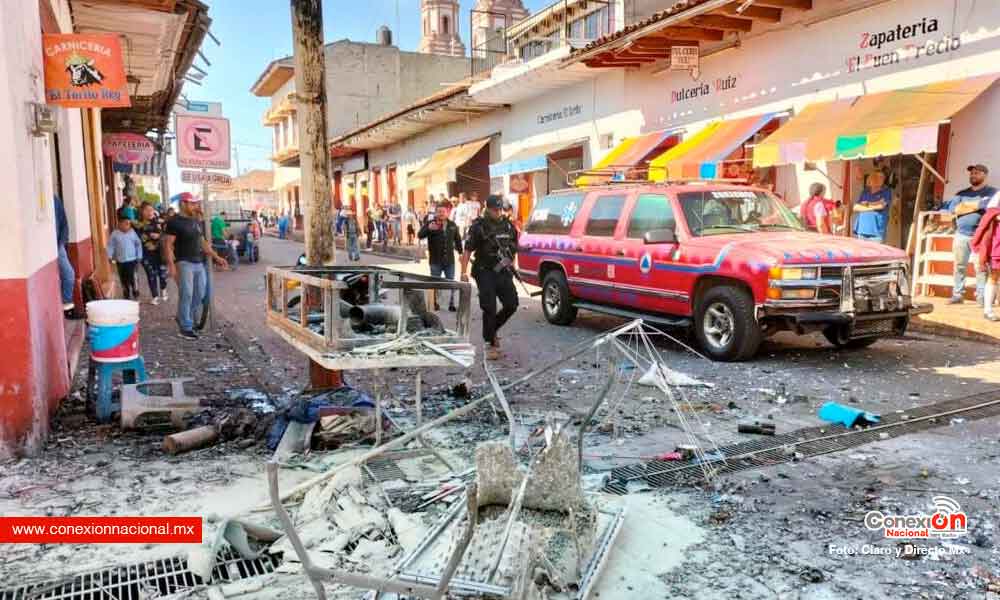 Explotó un local de pirotecnia en Michoacán, resultaron heridas tres personas