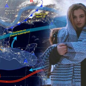Frente frío no. 23 genera descenso de temperatura y lluvias al oriente y sureste del país