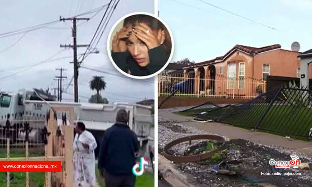 Estrella un camión en la casa de su exesposa