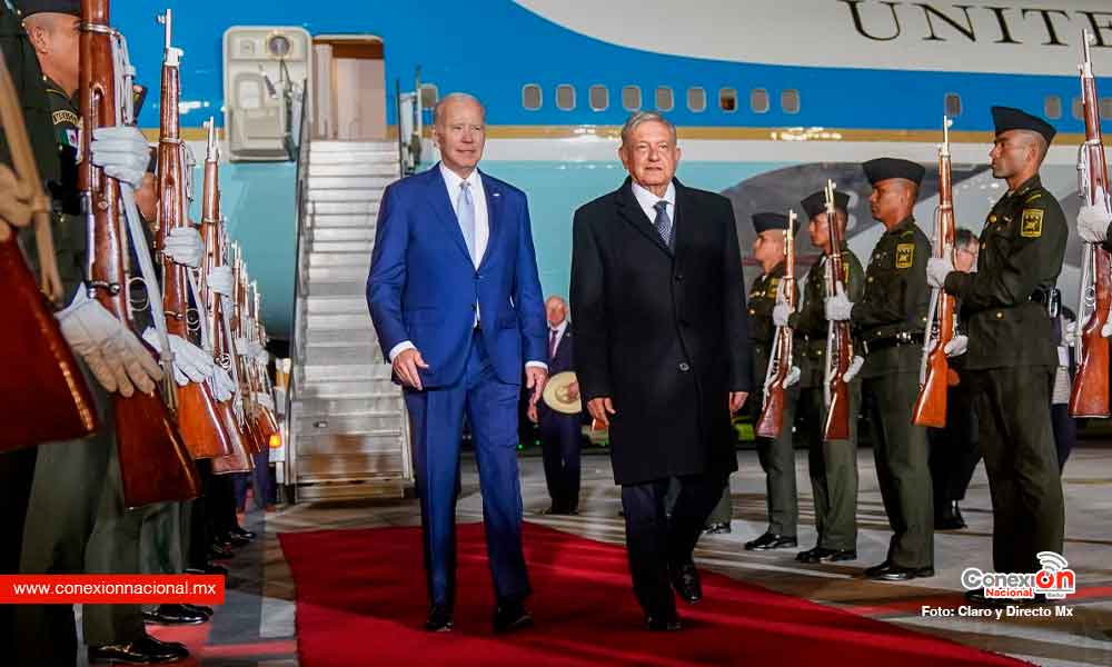 Biden llegó a México el domingo, y le cumplió a AMLO, aterrizó en el AIFA