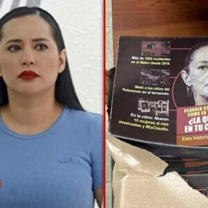 Encuentran campaña negra vs Claudia Sheinbaum en las oficinas de Sandra Cuevas