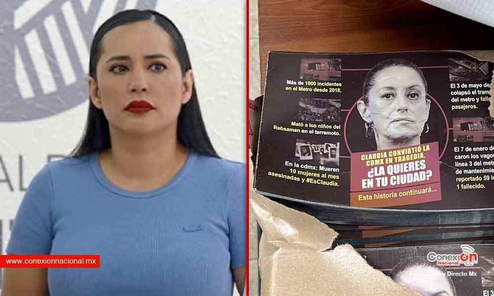 Encuentran campaña negra vs Claudia Sheinbaum en las oficinas de Sandra Cuevas