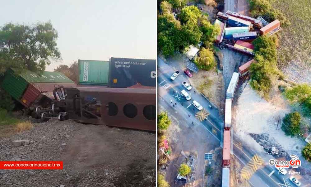 Se descarrila tren tras arrollar a tráiler en Gabriel Zamora, Michoacán