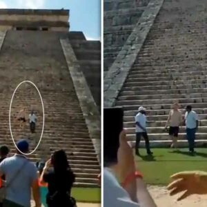 Dan paliza a turista polaco que subió a tomarse una selfie al castillo de Kukulcán