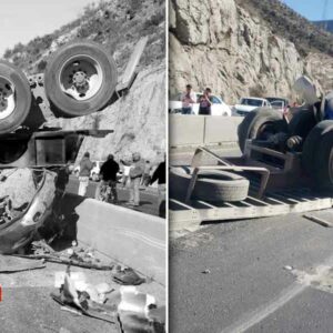 Choques de tráileres en la carretera Saltillo-México