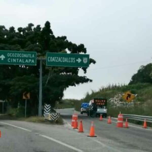 Está cerrada la autopista Las Choapas-Ocozocoautla entre Tabasco y Veracruz