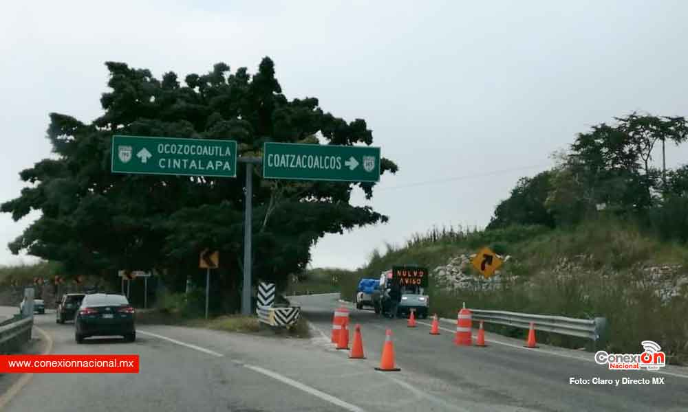 Está cerrada la autopista Las Choapas-Ocozocoautla entre Tabasco y Veracruz