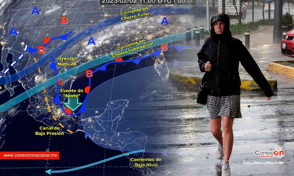 El frente frío no. 28 genera nuevo descenso de temperaturas y algunas lluvias