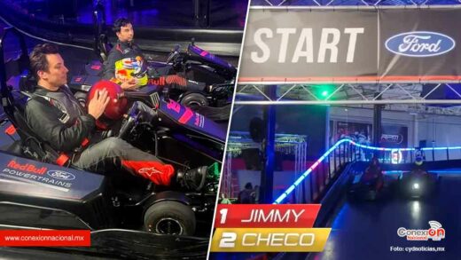 Checo Pérez perdió la "reta" de Go Karts